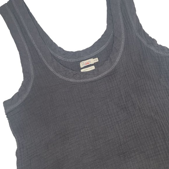 Faherty organic cotton gauze black grey tank top size xs - Picture 4 of 9